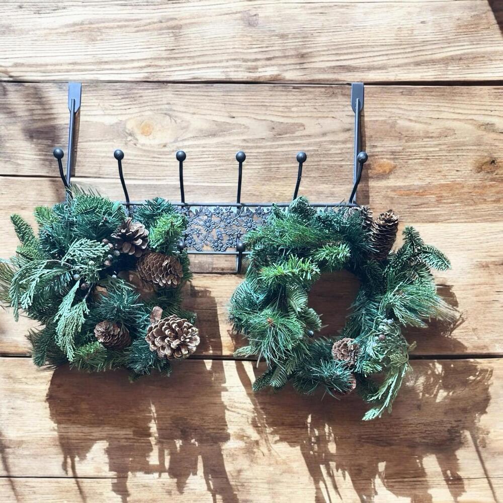 HOME INTERIORS Center Piece 5in Pine Cones Candle Ring or Swag Set of 2